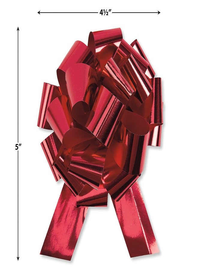 كارانت مجموعة شرائط سحب معدنية لعيد الميلاد، 5 شرائط سحب - مجموعة من 12 شريطًا، لصنع شرائط ربط، سهلة التخزين بشكل مسطح، 4 شرائط من كل لون من ألوان ورق التغليف الأحمر والأخضر والفضي للهدايا - Image 2